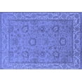 thumbnail image 1 of Ahgly Company Machine Washable Indoor Rectangle Oriental Blue Traditional Area Rugs, 5' x 8', 1 of 4