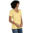 thumbnail image 4 of Hanes V-Neck T-Shirt Women's Garment Dyed Short Sleeve Tee Ringspun Cotton, 4 of 7