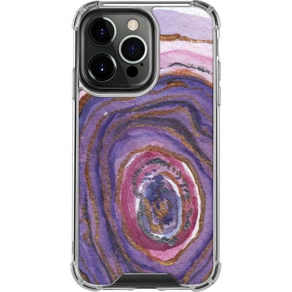 Skinit Geode Lilac Watercolor Geode iPhone 14 Pro Clear Case