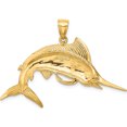 thumbnail image 4 of 14K Yellow Gold Marlin Pendant (38 X 46) Made In Peru k3040, 4 of 6