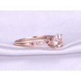 thumbnail image 3 of HeartsAndYou 1ct Natural Peach Morganite & Diamond Ring Accent 100% REAL 14k SOLID Rose Gold, 3 of 9