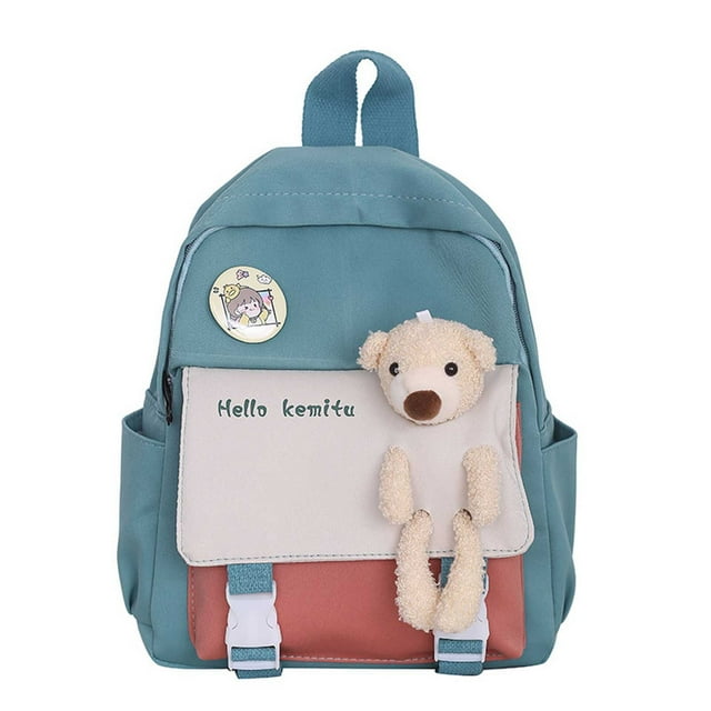Stylish Kids Backpack Cute Patchwork Design Lightweight Durable Casual School Bag Comfortable Daily Use Travel Companion
