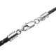thumbnail image 3 of 3X Jewelry Collar para Hombre - Cordón de 3 mm - Cuero - Acero Inoxidable - para Hombre - Color Negro Plata - con Bolsa de Regalo - 60 cm, 3 of 4