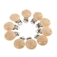 thumbnail image 1 of 10 Piezas de Chupete para Bebé Y Clips de Chupete de Natural Agujeros de Clips Hugo Clips de chupete de madera, 1 of 6