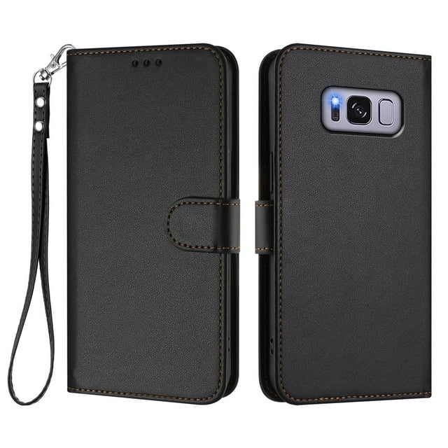 Funda Cartera GANGXUN para Samsung Galaxy S8 – Cierre Magnético, Protección RFID, Correa Desmontable, Compatible con Carga Inalámbrica