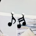 thumbnail image 2 of Elegante estilo punk acrílico nota musical cuelga pendientes colgantes para mujeres niñas moda hip hop joyería musical regalo negro acrílico nota musical (3 pares), 2 of 5