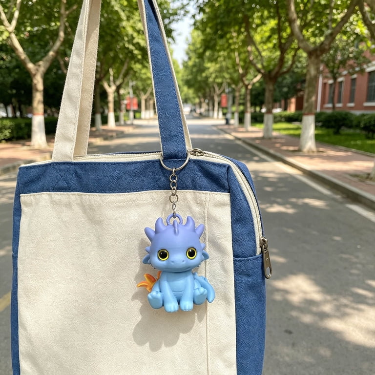 Cute 3D Printed Baby Dragon Keychain, Gradient Color Mini Dragon 