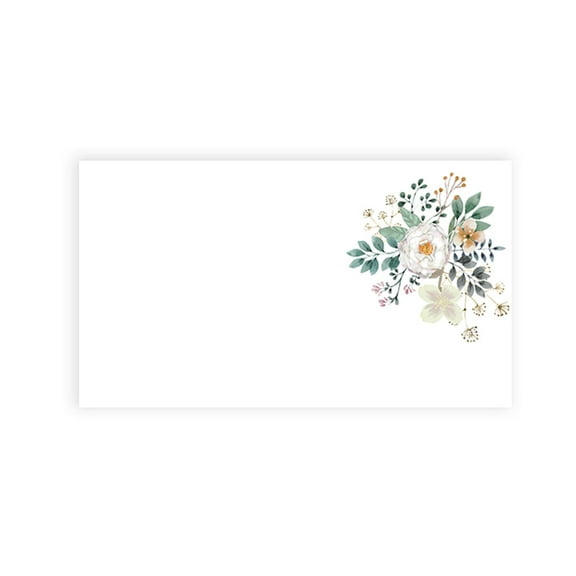 Koyal Wholesale Spring Greenery Florals Place Cards for Wedding Party Tables, Seating Place Cards for Holders, 60 Pack