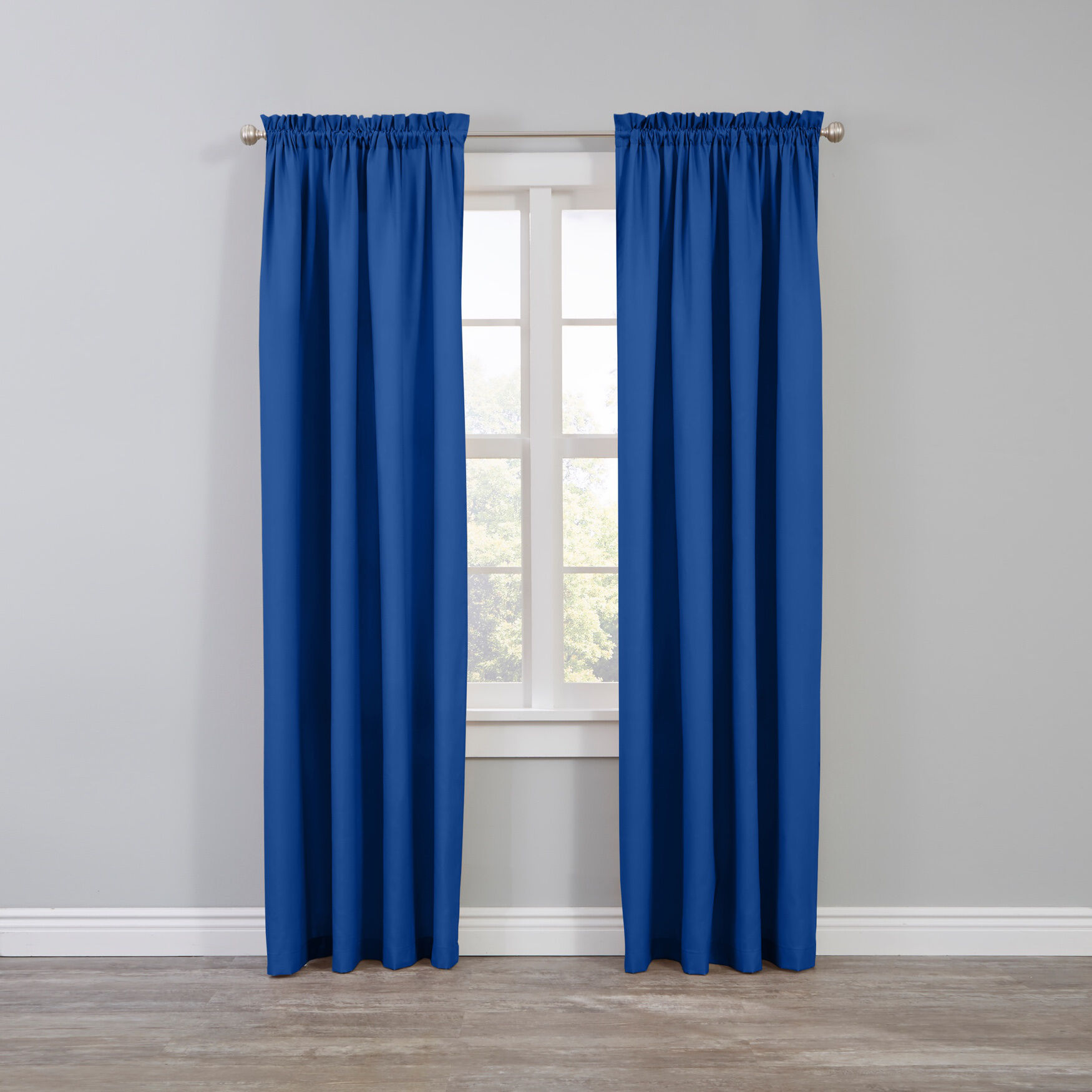 Brylanehome Microfiber RodPocket Panel 50I W 72I L, Ocean Blue