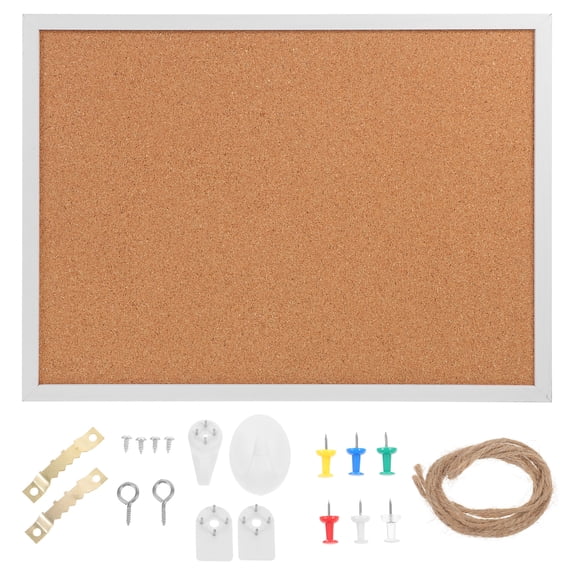 HERFIER 1 Set Framed Cork Board DIY Blank Cork Board Small Bulletin Board Office Message Board 15.72x11.79x0.73in