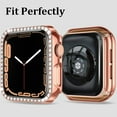 thumbnail image 2 of LEIXIUER Compatible with Apple Watch Case 44mm Series 6/5/4 SE Bling Rhinestone Compatible with Apple Watch Protective Case Bumper Frame Screen Protector Case Cover for iWatch Series 44mm, 2 of 6