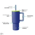 thumbnail image 2 of Vaso Simple Modern Kids de 700 ml con asa y tapa con pajita, 2 of 7