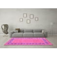 thumbnail image 3 of Ahgly Company Indoor Round Abstract Purple Modern Area Rugs, 4' Round, 3 of 4