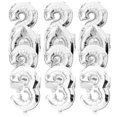 thumbnail image 2 of Unique Silver Balloons For New Year Party Decorations 47X37X0.1CM With Round Design 3 Sets Fun Addition, 2 of 4