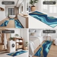thumbnail image 5 of Blue Marble Gold Wave Pattern Kitchen Rugs Sets Of 3,Kitchen Runner Rugs Non Skid Washable,Decorative Kitchen Floor Mats for Kitchen,Sink,Laundry,17"x30"+ 17"x47" + 17"x59", 5 of 6