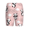 thumbnail image 5 of Naloa Panda Men's Short Pajama Pants, Lounge Comfort Shorts with Elasticized Waistband and Side Pockets - Large, 5 of 9