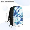thumbnail image 4 of ZNDUO Travel Backpack, Blue Abstract Art Leaf Pattern Backpack for School, 16 inch Lightweight Bookbag, 4 of 8