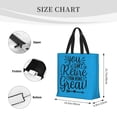 thumbnail image 3 of Wukai You Can't Retire From Being Great Print Reusable Grocery Bag Shopping Bags with Zipper Shoulder Shopping Handle Bag Suitable for Outdoor Convenient Daily Bag, 3 of 8