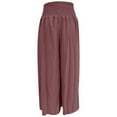 thumbnail image 6 of JJHGVB Palazzo Pants Wide Leg Pants Woman Women's Fashionable Casual Loose Wide Leg Elastic Waistband Casual Pants Barrel Pants Women Flowy Pants Red S, 6 of 6