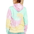 thumbnail image 4 of VISgogo 2 Piezas Chándal de Verano para Mujer, Sudadera de Manga Larga con Capucha Tie-Dye + Pantalones Cortos de Cintura Elástica para Niñas, S/M/L/XL VISgogo moda, 4 of 6