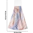thumbnail image 3 of SKYSONIC 2 Pack Rose Gold Marble Hand Towels, Soft and Absorbent Kitchen Towels with Hanging Loop Microfiber Tie Towel for Bathroom, Laundry Room, Farmhouse, 14" x18.2", 3 of 7