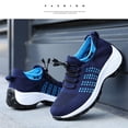 thumbnail image 6 of OHGOD Lightweight Sneakers for Women, Womens Tennis Shoes, Athletic Shoes Women, Women’s Air Cushion Flyknit Slip-On Sneakers - Stylish and Comfortable Casual Shoes - Blue - 8.5, 6 of 9