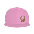 thumbnail image 3 of ZICANCN Alphabet Q Pattern Baseball Caps, Trucker Hats for Men And Women, Adjustable Breathable Flat Caps, Pink, 3 of 6
