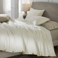 thumbnail image 4 of Superior Carmen 100% Cotton Relaxed Wash Duvet Cover Set, Full/ Queen, Ivory, 4 of 11