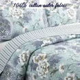 thumbnail image 7 of Cozy Line Jasmine Floral 3-piece Reversible Cotton Bedding Quilt Set, King, 7 of 7
