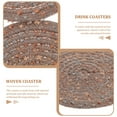 thumbnail image 3 of ADDHAT 4Ud Posavasos Tejidos Redondos Para Café Y Té Con Acabado Natural Para Decorar Tu, 3 of 5