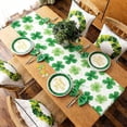 thumbnail image 4 of Fwttom St. Patrick's Day Table Flag Four-Leaf Table Flag Decorative Table Cloth Linen Table Cloth, 4 of 5