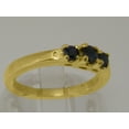thumbnail image 4 of LBG British Made Real 18k Yellow Gold Natural Sapphire Womens Anniversary Ring - 33 size options - Size 6.25, 4 of 6