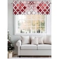 thumbnail image 5 of Vintage Plaid Valances for Windows, Rod Pocket Kitchen Valance Curtains - Soft & Washable Small Window Treatment for Living Room,&nbsp;Bathroom, Red Gray Moroccan , 42x12 Inch, 1 Panel, 5 of 9