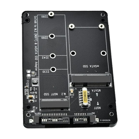 CSYANXING 5 Inch SATA III Adapter for M.2 NGFF and MSATA SSDs Supports 6 Gbps Transfer Rate Up to 4TB Capacity