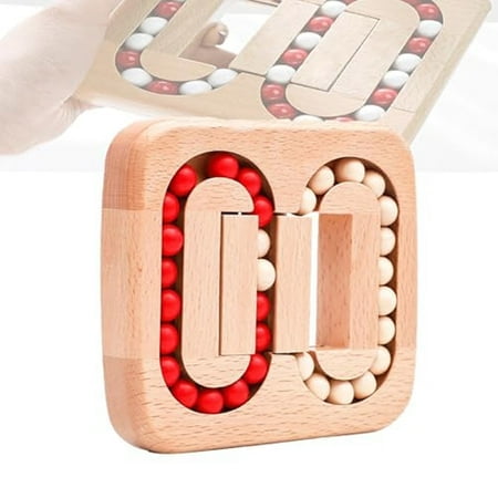 Rotating Fingertip Toy Wood Puzzles Cube Brain Teaser Finger Puzzle Handheld Stress Game for Kids Adults