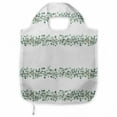 thumbnail image 1 of Eucalyptus Portable Fabric Shopping Tote, Horizontal Strips Ornamented in Leaves and Branches Garden Art, Everyday Use Foldable and Study Grocery Market Bag, Pale Reseda Green and White, by Ambesonne, 1 of 4