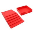 thumbnail image 1 of Billuyoard Posavasos cuadrado para bebidas, taza de silicona, soporte para alfombrilla de té, juego de vasos, color negro Mostrada Rojo 9.8x9.8x0.3 cm, 1 of 1