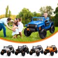 thumbnail image 3 of Yiwa 24V 2-Seater Kids Electric Ride On Truck, Powerful 4x45W Engine, Remote Control, 2WD/4WD Switch, LED Headlights, Music Player, Bluetooth, 3 of 10