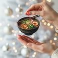 thumbnail image 3 of ViciArt Ramen Bowl Ornament, Funny Food Christmas Tree Decor, Noodles & Egg, Holiday Decor, 3 of 4