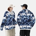 thumbnail image 3 of Rocae Blueberry Print Breathable Sun Protection Hoodie Quick-Dry Lightweight Long Sleeve Hoodie Unisex Running Sports Shirt, 3 of 9