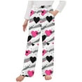 thumbnail image 2 of uublik Boys' Girls' Bottoms Size 4T-14 Valentine's Day Sleep Pants Soft Elastic Waist Kids Bottoms Love Printed Lounge Pants Gray, 2 of 4
