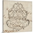 thumbnail image 1 of Great BIG Canvas | "Letter Crest III" Canvas Wall Art - 16x16, 1 of 2