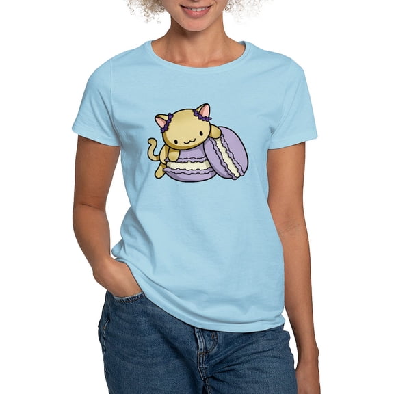 CafePress - Macaron Kitty T Shirt - Women's Classic T-Shirt