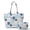 Blue Floral Patchwork Print, variant on HELLHERO Blue Floral Tile Women's Quilted Bag for Daily Use, Casual Inner Pockets Quilted Shoulder Bags Set 2 Piece Polyester Purses and Handbags Set