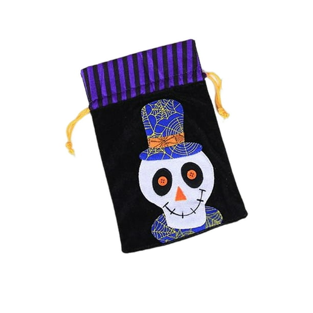 Yuarrent Bolsa de dulces de Halloween, suministros para fiestas, bolsas con cordón DIY, accesorios, soportes para presentes, bolsa de embalaje, Kits de decoración para fiestas Bruja naranja Yuarrent HA068065-01