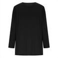 thumbnail image 6 of cfhntfmh Oversized Shirts for Women Fall Lounge Long Sleeve Crewneck T-Shirts Baggy Comfy Plain Tops, 6 of 6