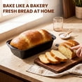 thumbnail image 3 of Kikcoin 4-Piece Loaf Pan Set, 9"*5" Non-Stick Baking Pan, Carbon Steel Bakeware, Easy Release &  Oven Safe  Meatloaf Pan for Banana Bread, Cake & Pastry Baking, 3 of 12