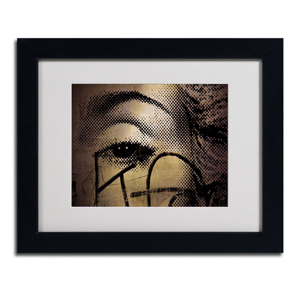 Trademark Fine Art "Madonna Eye Pop Art" by Yale Gurney, Wood Frame