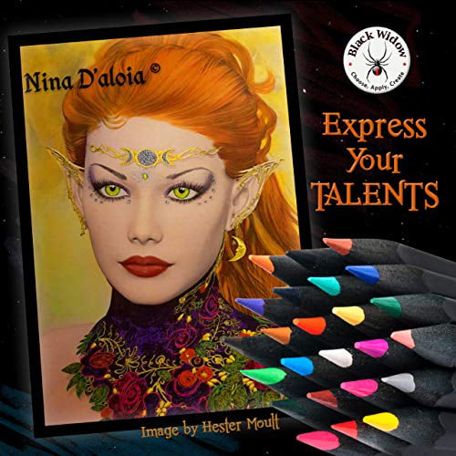 Black Widow Colored Pencils For Adults Fantastic For Adult Coloring Books And Drawing Smooth Pigments Color Pencil Set 24 Coloring Pencils