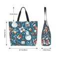 thumbnail image 5 of Disketp Christmas Snowman Gift Tote Bag for Women, Handbag Shoulder Tote Bag, for Shopping and Travel, 5 of 8